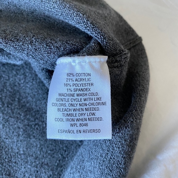 Maison Jules Women's 3/4 Sleeve Gray Long Sleeve Jersey Knit‎ Tee Size X-large - Picture 6 of 11